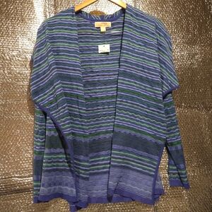 Michael Kors casual long sleeve   Drape front open cardigan XL purple